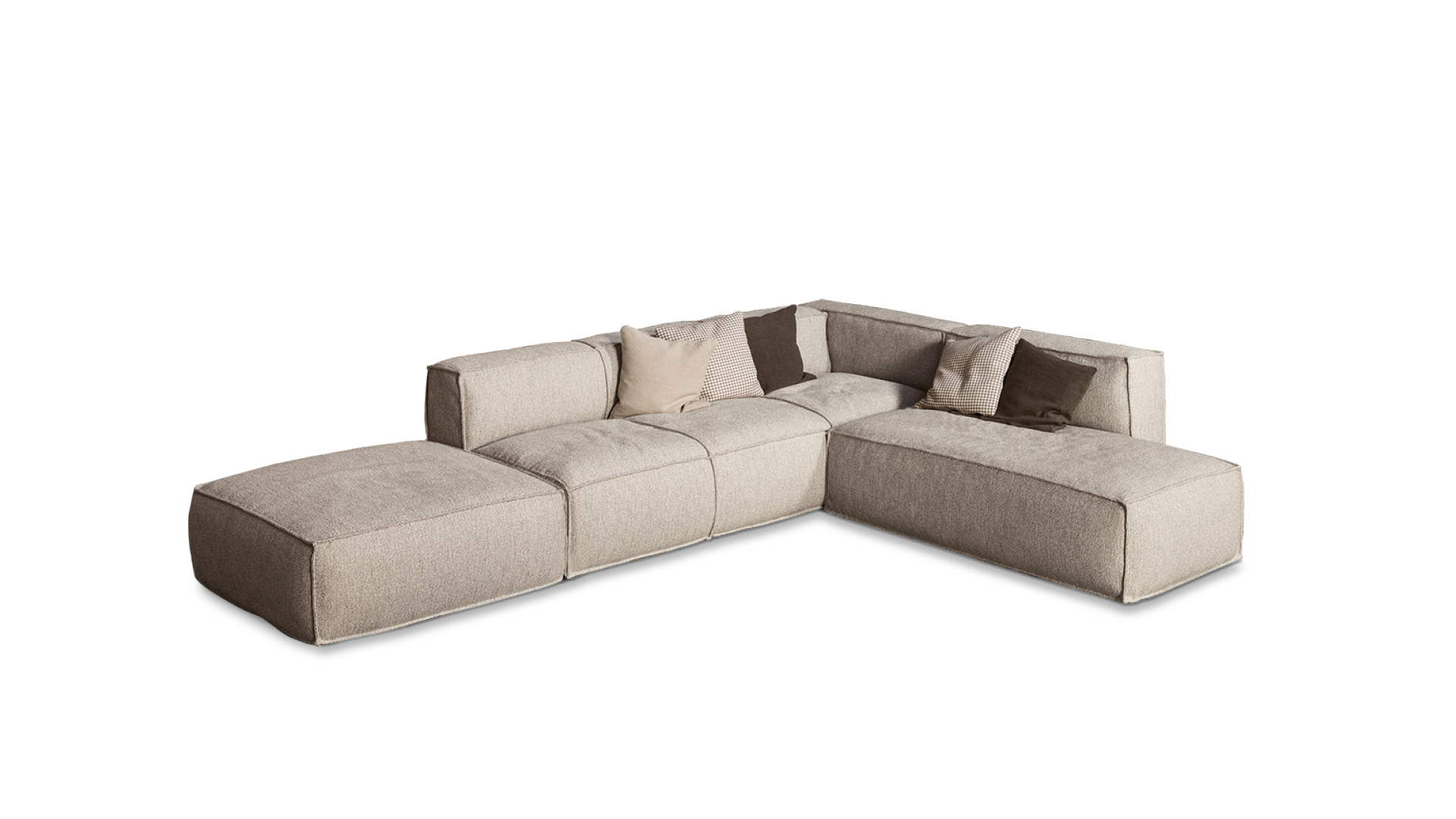modular sofa contemporary leather fabric peanut b bonaldo