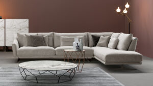 Blaues Sofa aus Stoff Skid von Bonaldo